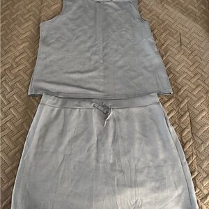 Elegant Gray Women's Skort Set